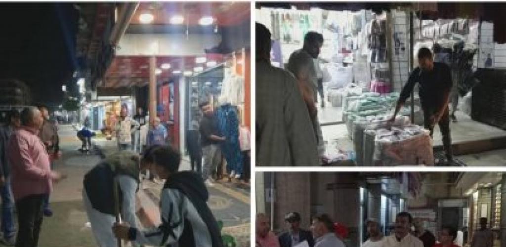 حي عامرية أول....مواصلة الحملات المسائية لمتابعة الإلتزام بتطبيق مواعيد الغلق الجديدة للمحال العامة بنطاق الحي