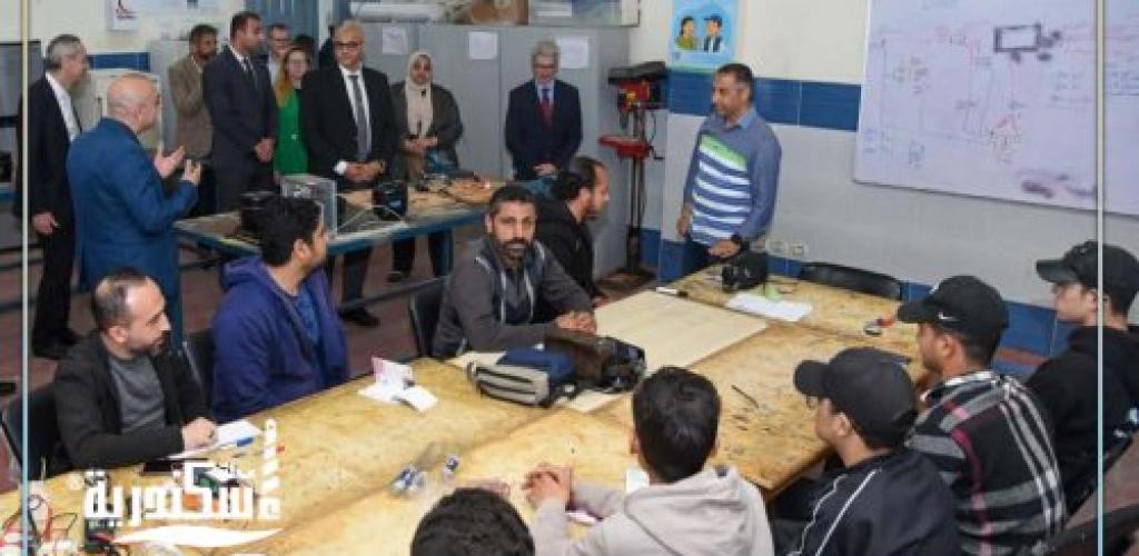 محافظ الإسكندرية ووفد "الاتحاد الأوروبي" يتفقدون مركز تدريب "VTEC" ببشاير الخير