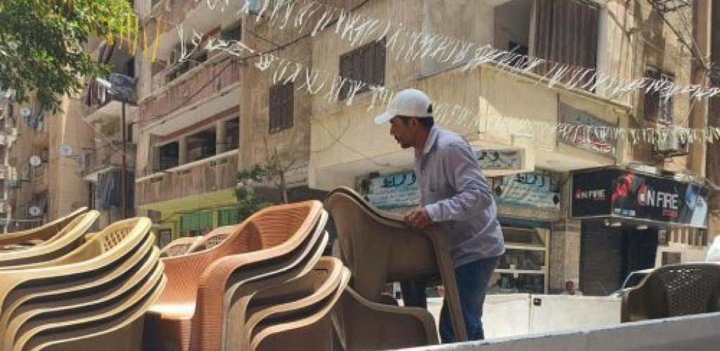 حملة صباحية لرفع الاشغالات والتعديات لفرض الانضباط بنطاق المنتزه ثان
