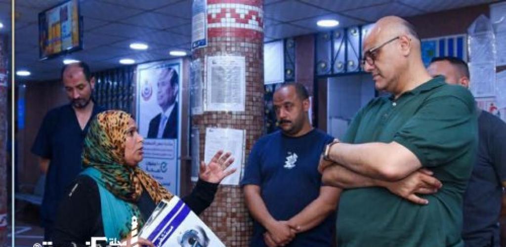 جولة ميدانية مفاجئة لمحافظ الإسكندرية يتفقد مستشفى رأس التين العام