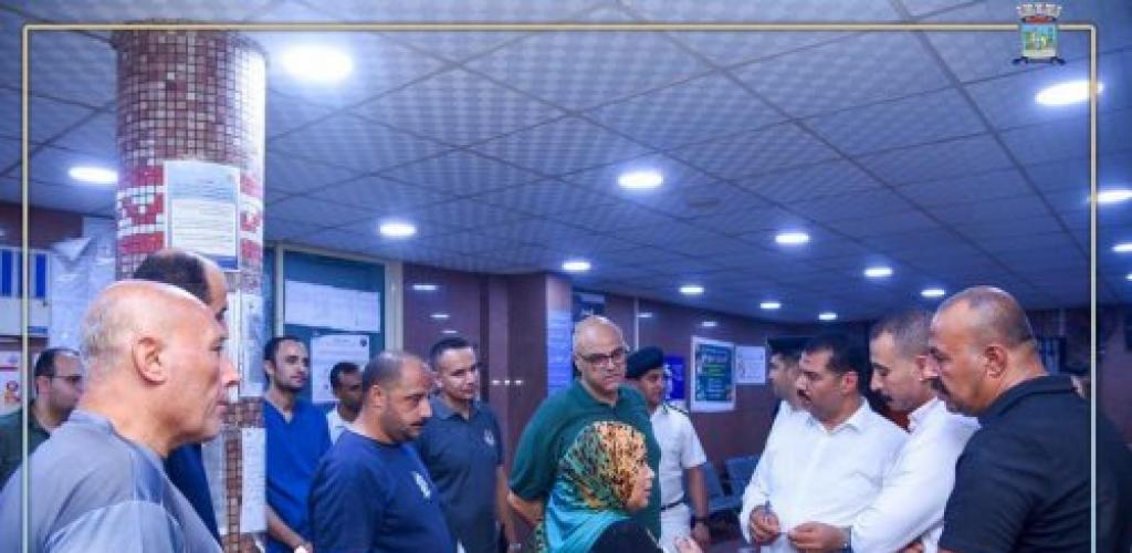 جولة مفاجئة لمحافظ الإسكندرية لمتابعة الخدمات الطبية بمستشفى رأس التين العام