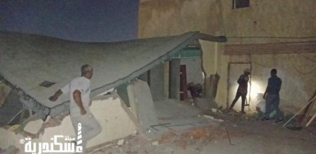 إزالة بناء مخالف وقطع المرافق عن شقة بحي وسط الإسكندرية في مهدها