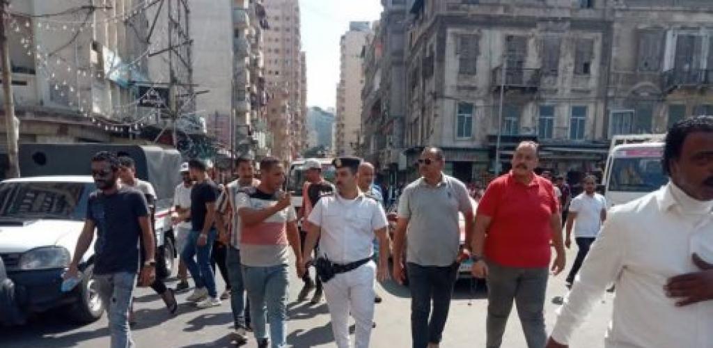 حملة مكبرة بميدان محطة مصر ترفع 260 حالة إشغال وهالك لإعادة الانضباط لحي وسط الإسكندرية