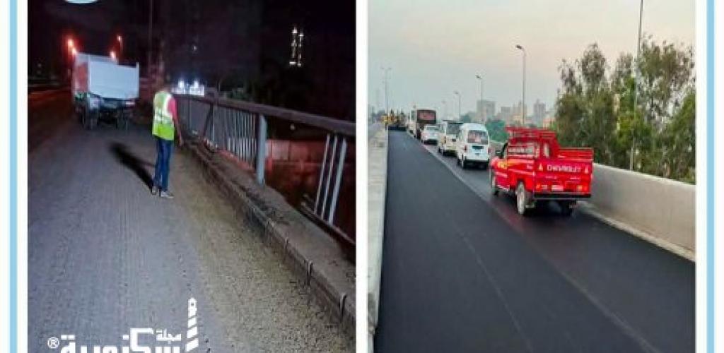 رصف كوبري أبيس بحي شرق الإسكندرية لرفع الكفاءة المرورية