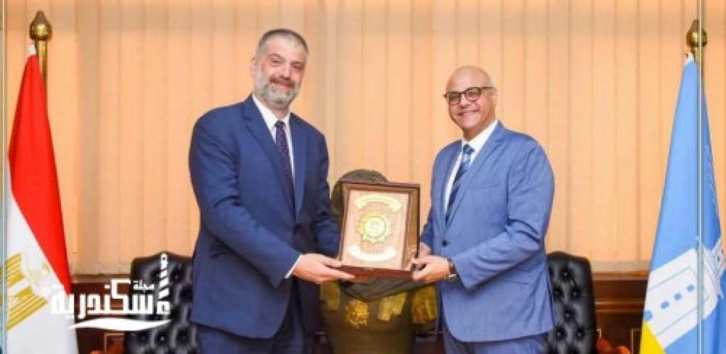 بعد 6 سنوات من العطاء.. محافظ الإسكندرية يودع قنصل عام روسيا في ختام فترة عمله