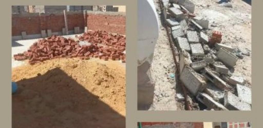 إزالة سور مخالف بشارع مدرسة التجارة في حملة مكثفة لحي ثان المنتزه بالإسكندرية