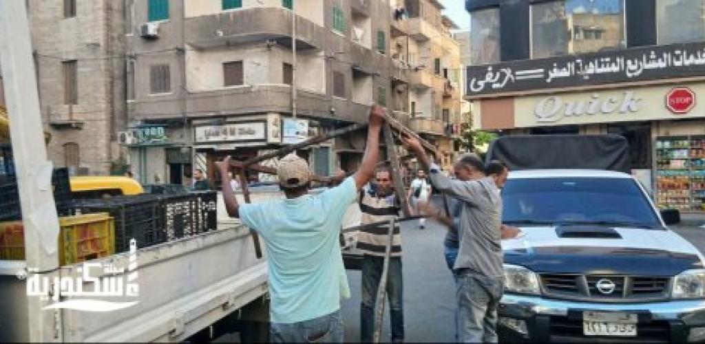 حي وسط الإسكندرية: حملة مسائية مكبرة تسفر عن رفع 182 حالة إشغال و33 حالة هالك