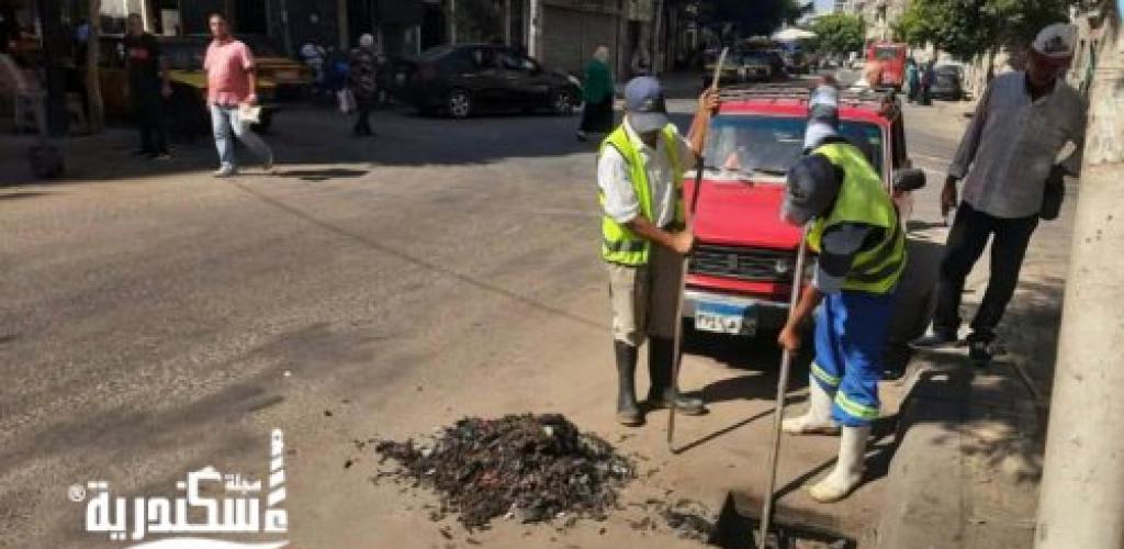 جهود مكثفة لشركة الصرف الصحي بالإسكندرية لتطهير الشبكات والشنايش ضمن خطة الطوارئ