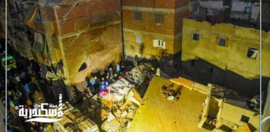 محافظة الإسكندرية تُخلي عقارين وتوفر مأوى لـ 8 أسر إثر انهيار عقار بحي شرق.. وتشكيل لجنة هندسية لمعاينة الموقع
