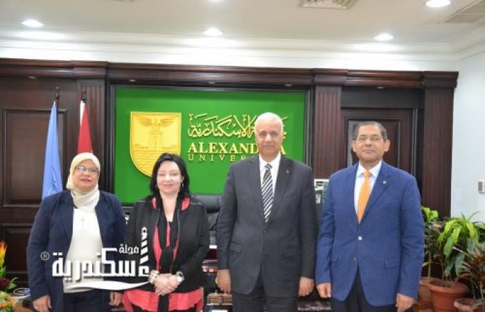 رئيس جامعة الإسكندرية يناقش مع مدير مكتب الهيئة الالمانية للتبادل الأكاديمي تعزيز سبل التعاون
