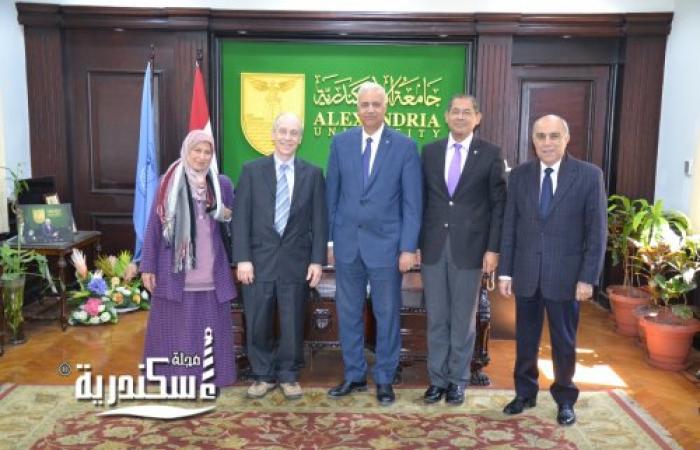 رئيس جامعة اسكندرية يستقبل ممثل جامعة ويسترن ميتشجن الأمريكية