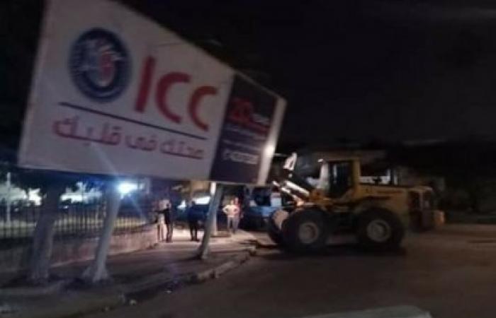 حملة  مكبرة لإزالة الإعلانات المخالفة على طريق الحرية وقنال السويس