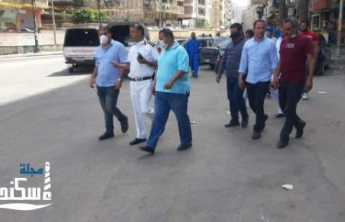 حملات مكثفة بحي المنتزه اول لمواجهة ظاهرة التعدى على الطريق العام