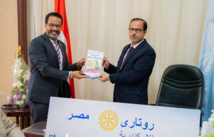 روتاري"إسكندرية النزهة" يوقع بروتوكول تعاون مع صحة الإسكندرية