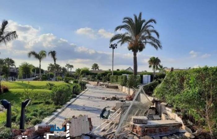 معدات ثقيله تقتحم سور نادي اللاجون اليوم والمصدر مجهول