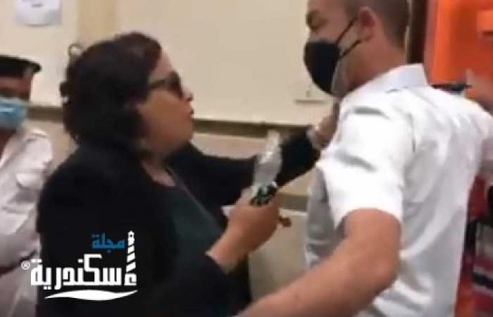 عاجل.. سيدة  تسب ظابط شرطة داخل المحكمة