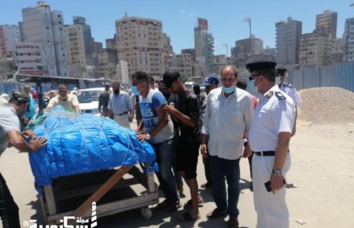 شرطة المرافق... أزالة الإشغالات والتعديات من ميدان محطة مصر