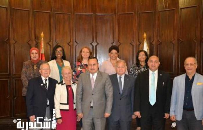 وفدين أمريكيين من جامعتى "أوشن كونتى "الأمريكية " لبحث سبل التعاون بجامعة الاسكندرية