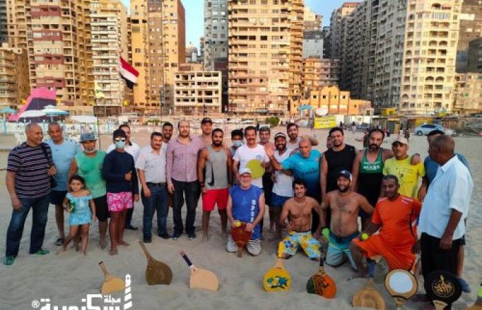 أفتتاح أول ملعب لرياضة الراكيت على شواطئ الإسكندرية