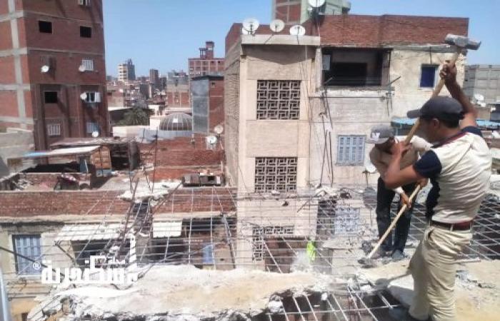 حي العامرية أول....إزالة بناء مخالف في قرية المسيري