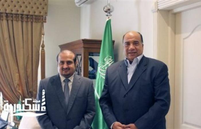 قنصل السعودية في الإسكندرية يلتقي محمد مصيلحي....ويشيد بمستوى الألعاب الرياضية بالاتحاد