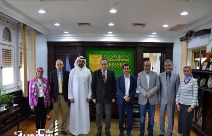 لبحث سبل التعاون بين الجانبين رئيس جامعة الإسكندرية يستقبل الملحق الثقافي الكويتي