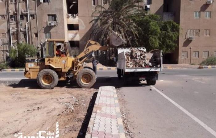 رفع 40 طن قمامة وأتربة من شوارع وسط الإسكندرية