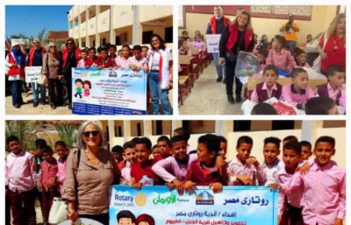 مع بداية العام الدراسي.. لجنة خدمة المجتمع تزور مدرسة عزبه الجبل الابتدائية بالفيوم