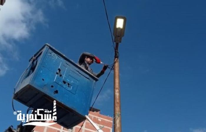 رفع كفاءة الإضاءة العامة بجميع أحياء الإسكندرية