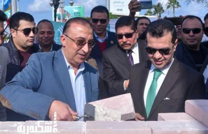 افتتاح أعمال تطوير ميدان المندرة الجامع وحديقة مدخل الإسكندرية الصحراوي