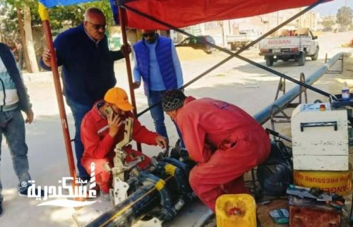 حي العامرية أول يتابع تنفيذ مشروع محطة الغاز الطبيعي لخدمة مدينة مبارك