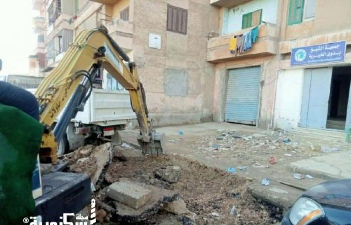 لتحقيق السيولة المرورية.. "حي العامرية أول" يتابع أعمال إعادة الشيء لأصله بالعامرية البلد