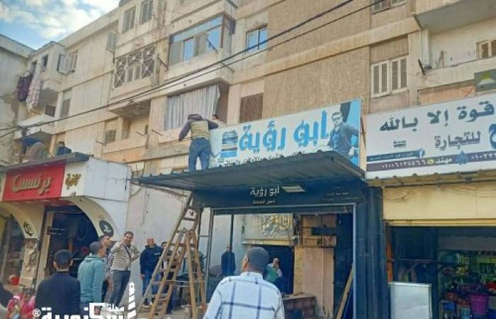 حي العامرية أول....حملة لرفع الإشغالات والتعديات علي حرم الطريق العام بنطاق الحي
