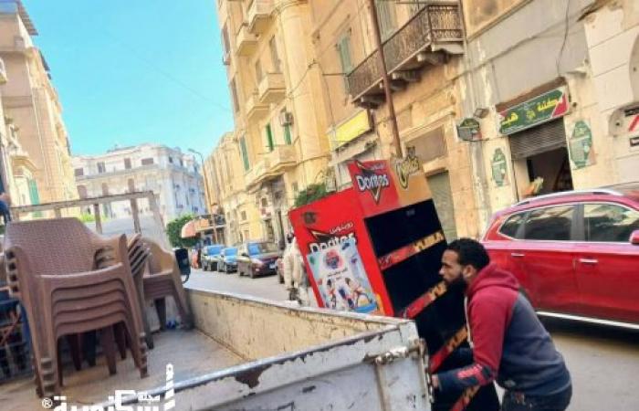 حي وسط...رفع 60 حالة أشغال وتحصيل 20.200 الف جنيه خلال حملة صباحية مكبرة