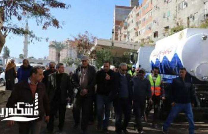 رئيس شركة الصرف الصحي بالإسكندرية يتفقد محطات الرفع ويتابع جاهزية السيارات بالمنتزه أول والمنتزه ثاني