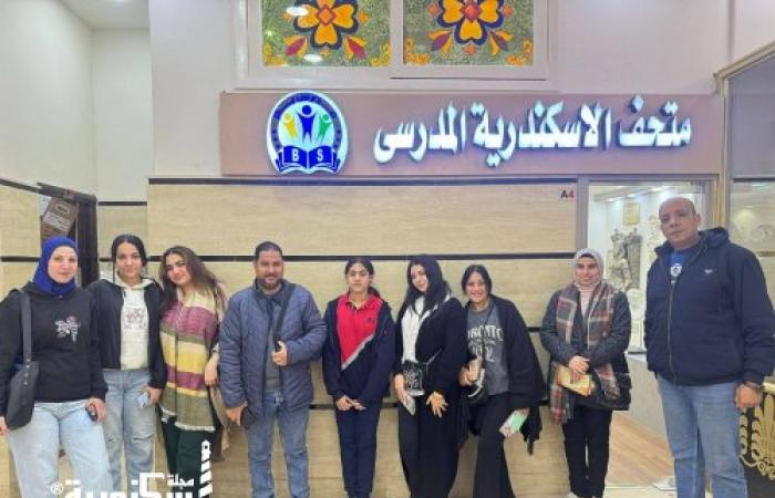 طلاب كلية الإعلام بجامعة الإسكندرية الأهلية في زيارة لمتاحف مدارس بدر