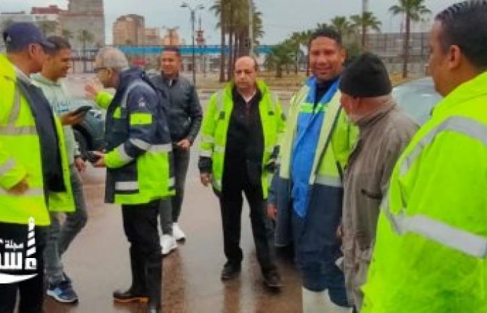 رئيس صرف الإسكندرية يتفقد منطقة العجمي لمُتابعة جاهزية التعامل مع الأمطار