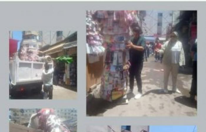 رئيس حي الجمرك يقود حملة لإزالة الإشغالات والتند المشمع بـ 6 شوارع وميادين رئيسية