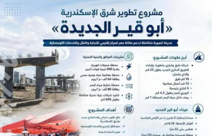 "أبو قير الجديدة".. قاطرة التنمية المستدامة ومركز مصر الإقليمي للتجارة واللوجستيات في شرق الإسكندرية