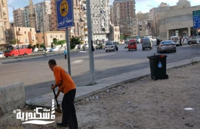 متابعة أعمال النظافة العامة ورفع المخلفات بقطاعات غرب ووسط الإسكندرية