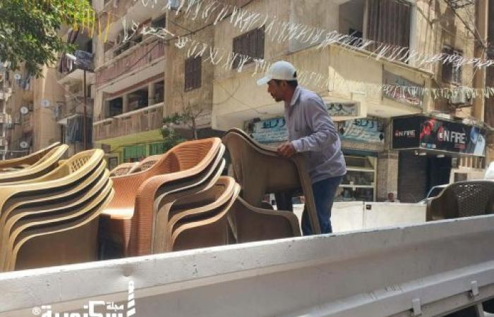 حملة صباحية لرفع الاشغالات والتعديات لفرض الانضباط بنطاق المنتزه ثان