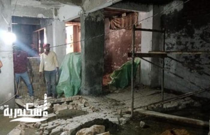 إحباط محاولة بناء وترميم مخالفة بدون ترخيص في الشاطبي بالإسكندرية