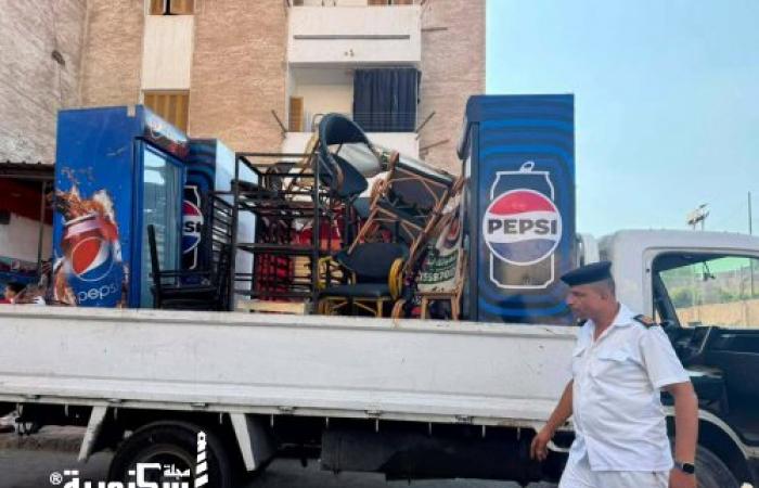 رئيس حي شرق تتابع حملة إزالة اشغالات لتحقيق الانضباط بالشارع