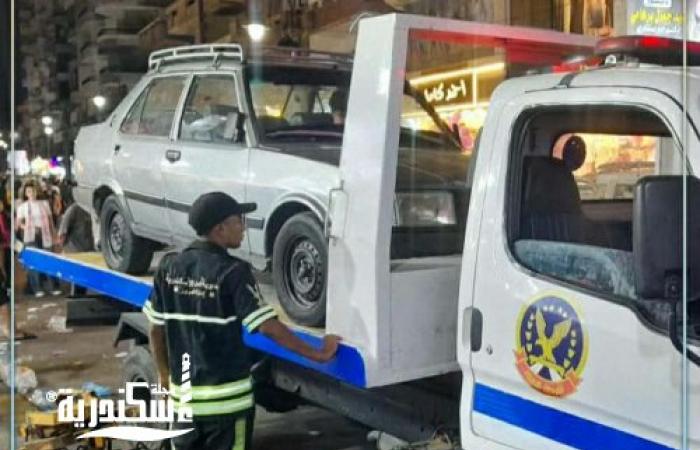 حملة مرور إسكندرية لضبط المخالفين وإغلاق شارع خالد بن الوليد لتحويله لممشى سياحي