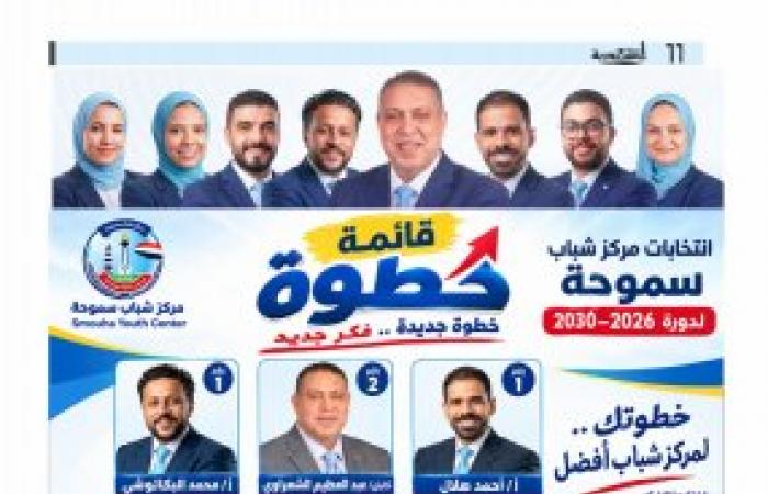 «خطوة».. قائمة انتخابية تطرح رؤية جديدة لتطوير مركز شباب سموحة في دورة 2026–2030