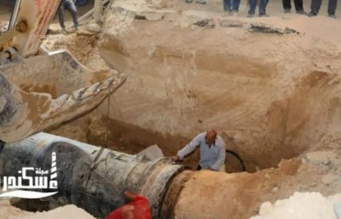 رئيس مياه الإسكندرية يتابع المرحلة الثانية من أعمال إزالة تعارضات القطار الكهربائي السريع مع خطوط مياه الشرب