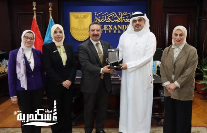 جامعة الإسكندرية تبحث تعزيز التعاون الأكاديمي مع المكتب الثقافي الكويتي