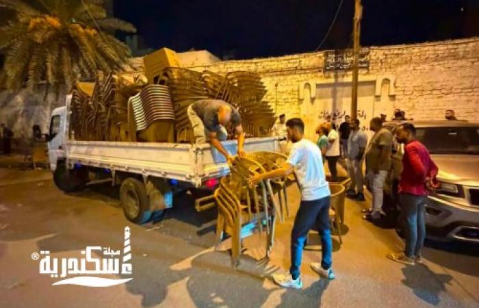 حملة مسائية مكبرة بحي شرق الإسكندرية تسفر عن ضبط 160 حالة إشغال طريق