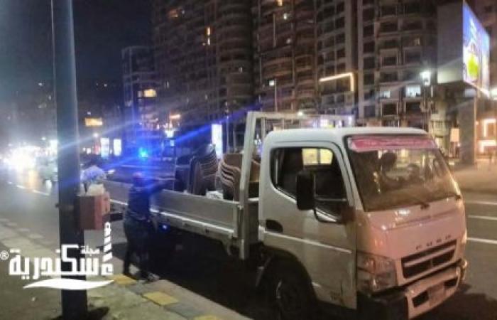 حي وسط الإسكندرية يواصل جهود الانضباط.. رفع 180 إشغالًا وإزالة 25 حالة هالك بكورنيش والشوارع الرئيسية