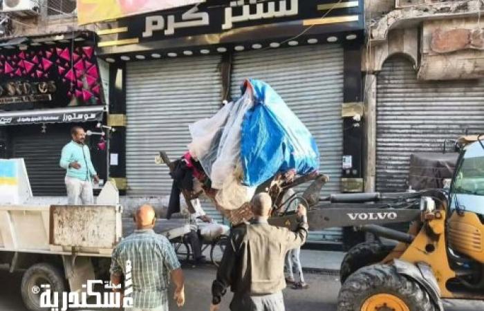 حي الجمرك يواصل حملاته لإزالة الاشغالات بشارع فرنسا وسوق الكانتو
